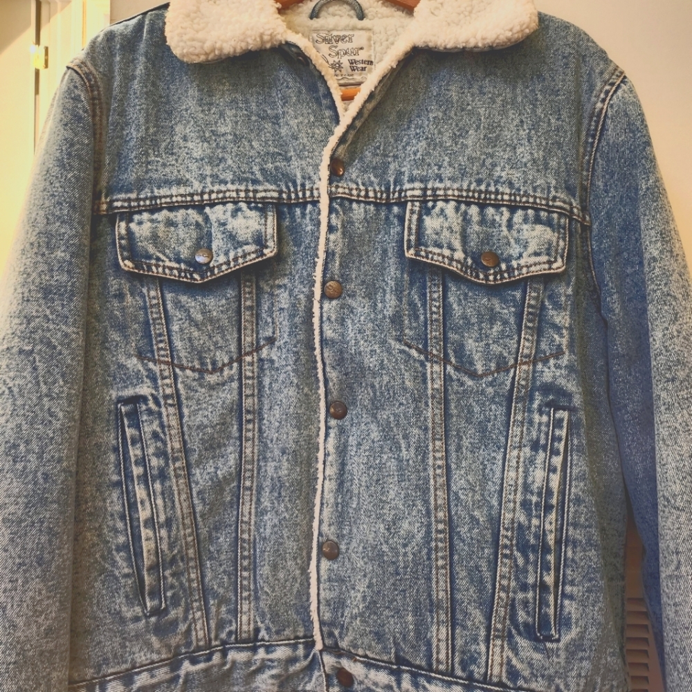 Retro Unisex Jean Jacket Size L